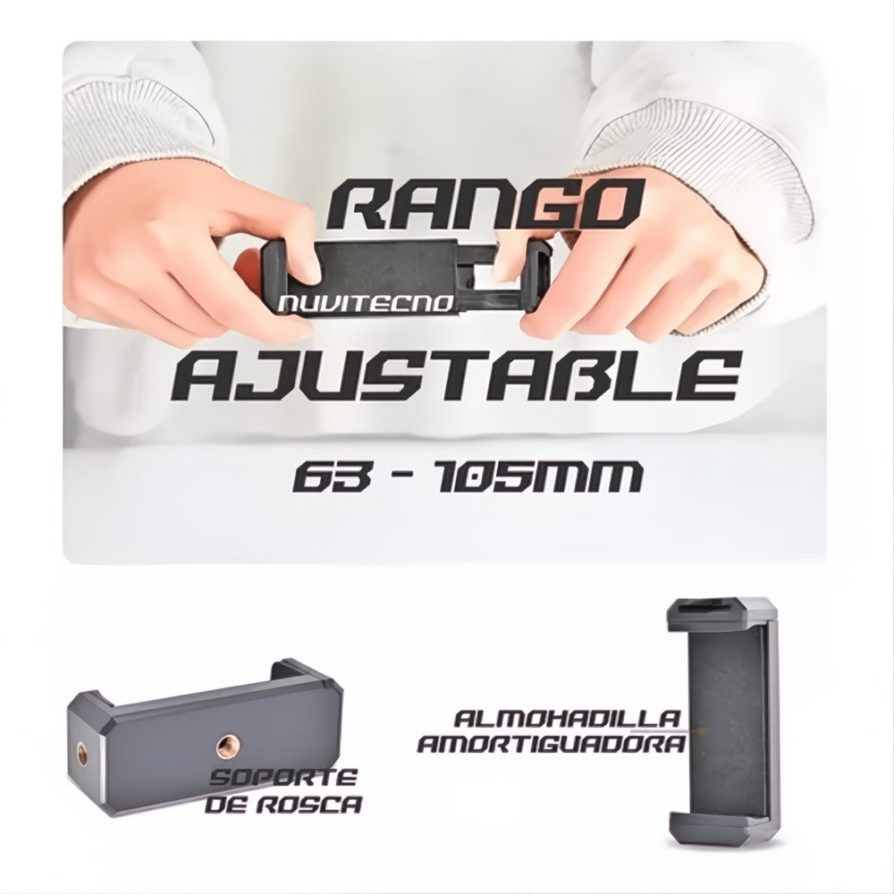 Estabilizador Soporte Celular Luz Led Micrófono + Control