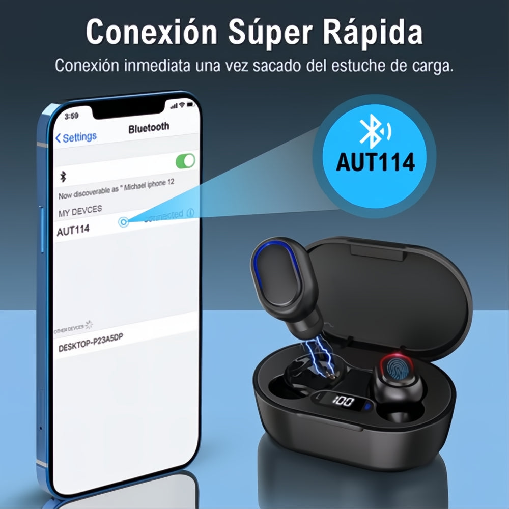 Audífonos In-ear Inalámbricos Bluetooth 5.3 Con Micrófono