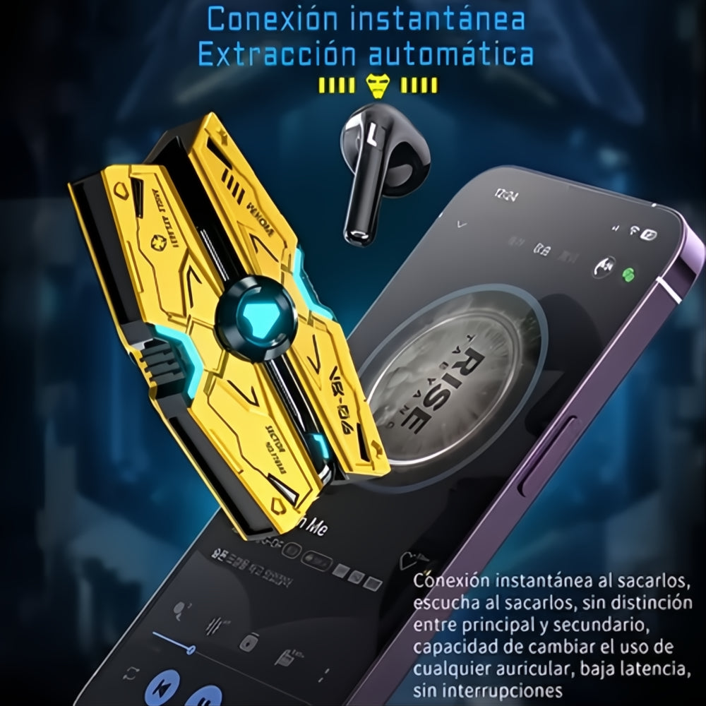 Audífonos Bluetooth Gamer Inalámbricos Earbuds Con Luces Led