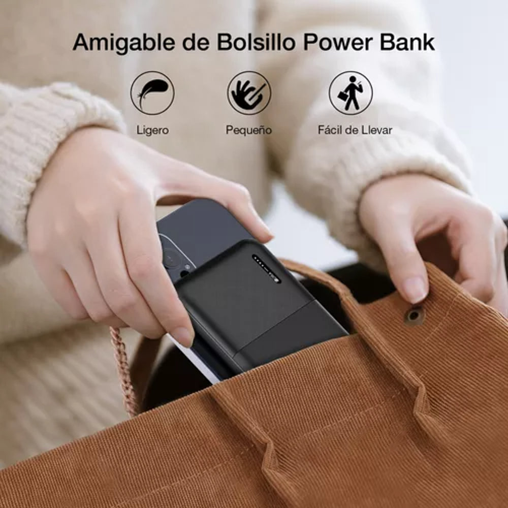 Power Bank Batería Portátil 5000mah 2.1a Universal Color Negro