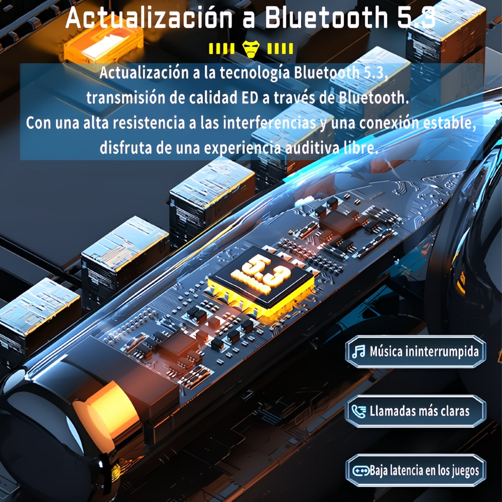 Audífonos Bluetooth Gamer Inalámbricos Earbuds Con Luces Led