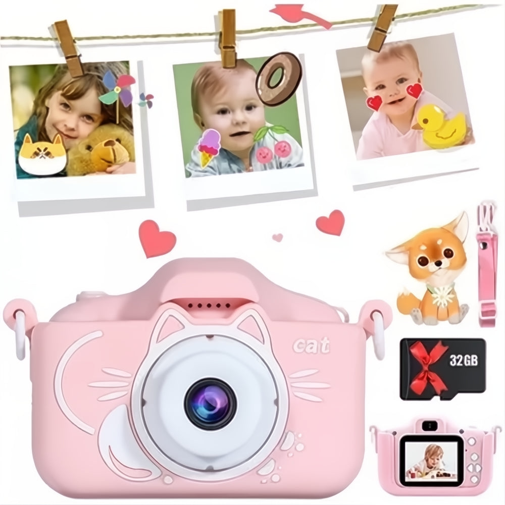 Cámara Digital Fotográfica Videos Hd Para Niña + Micro 32gb