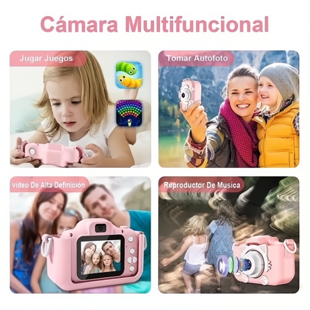 Cámara Digital Fotográfica Videos Hd Para Niña + Micro 32gb