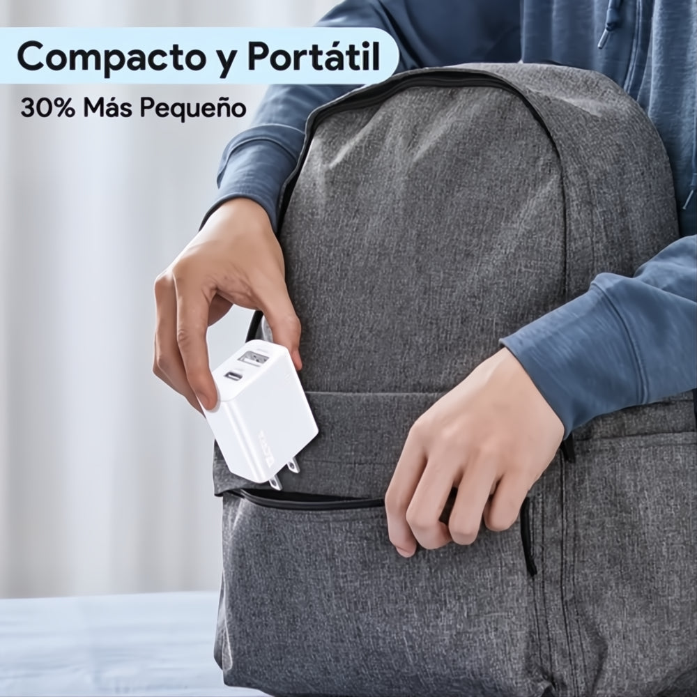 Cargador Turbo 2 En 1 Carga Rápida 20w + Cable Tipo C