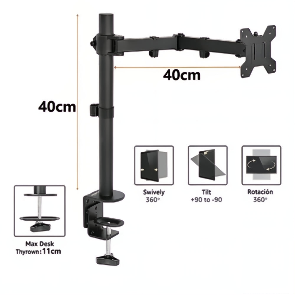 Soporte De Mesa Monitor Tv 17-32 Pulgadas Pantalla Giratoria