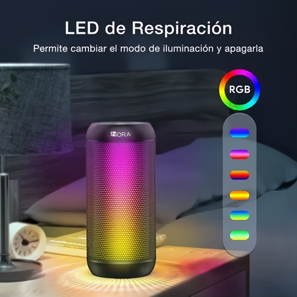 Parlante RGB Inalámbrico Portátil con Luz Rítmica