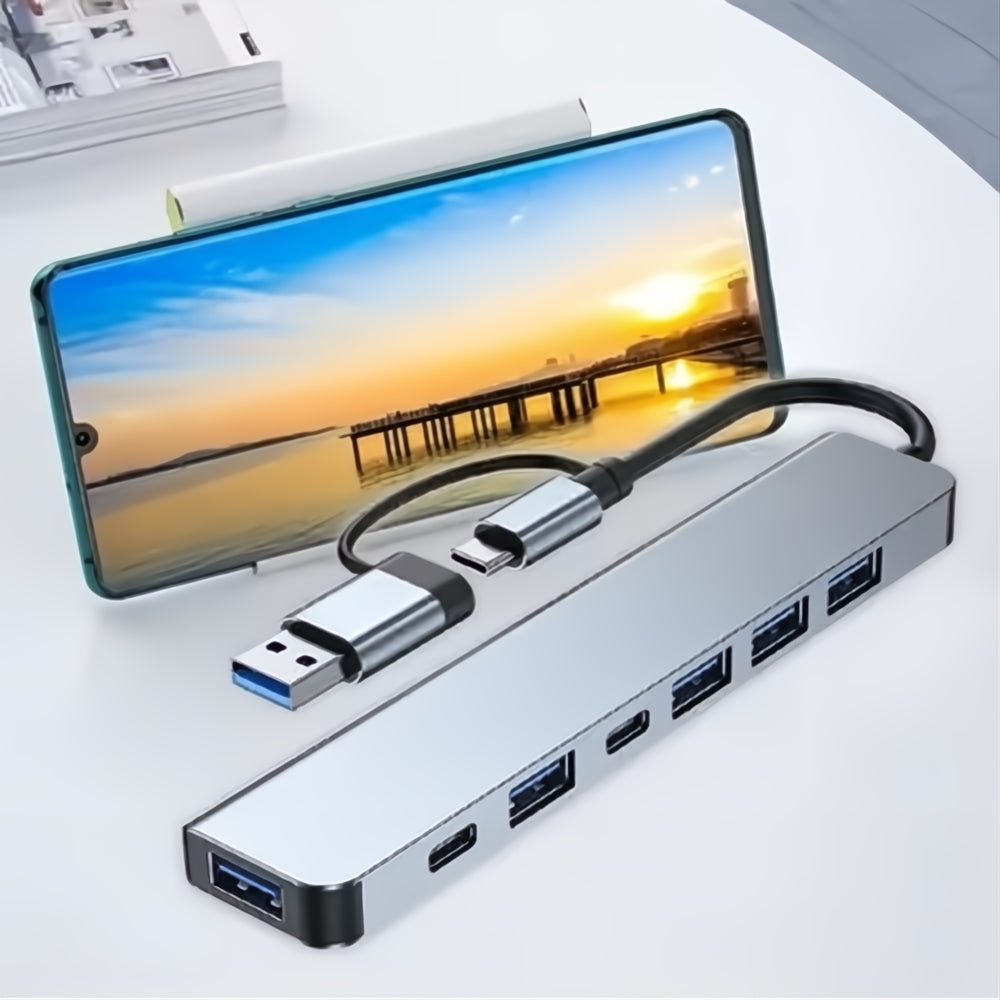 Hub Adaptador Usb 3.0 Tipo C 7 En 2 Multifuncional Universal