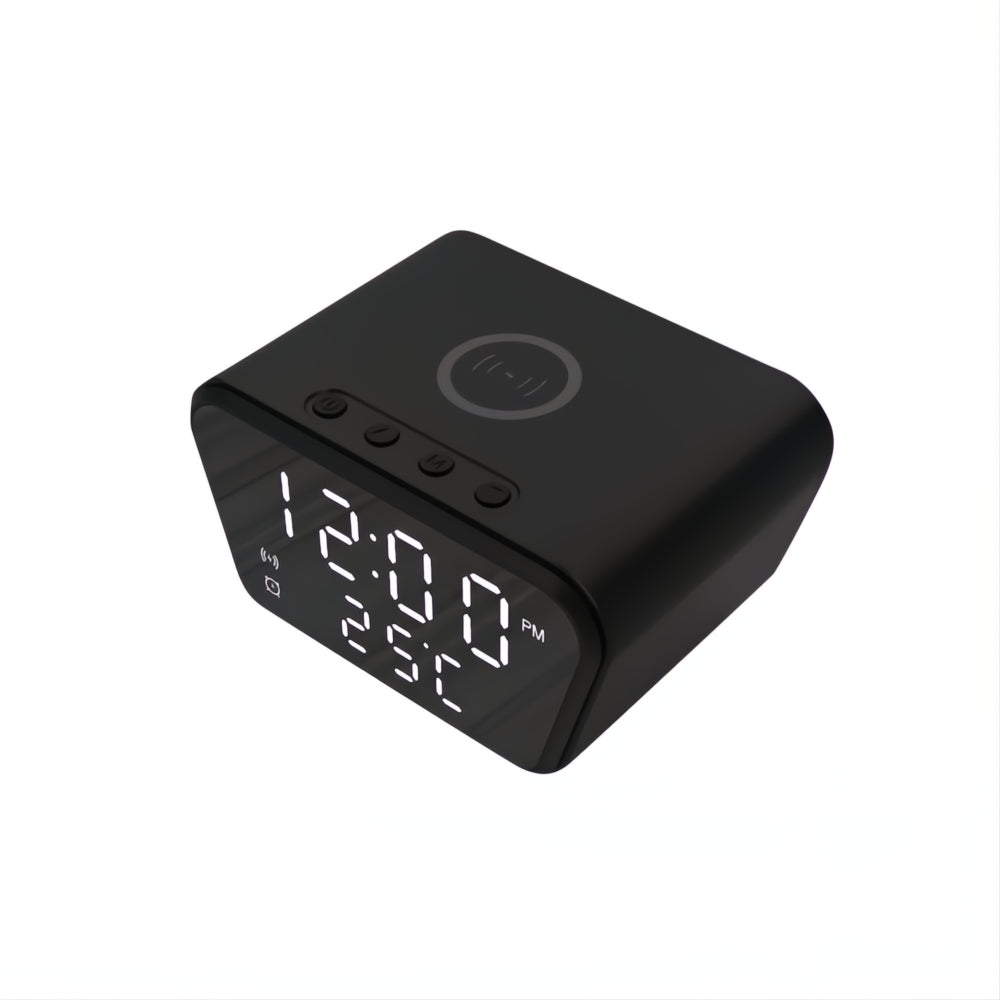 Reloj Digital Carga Inalámbrica 2 En 1 Alarma Temperatura