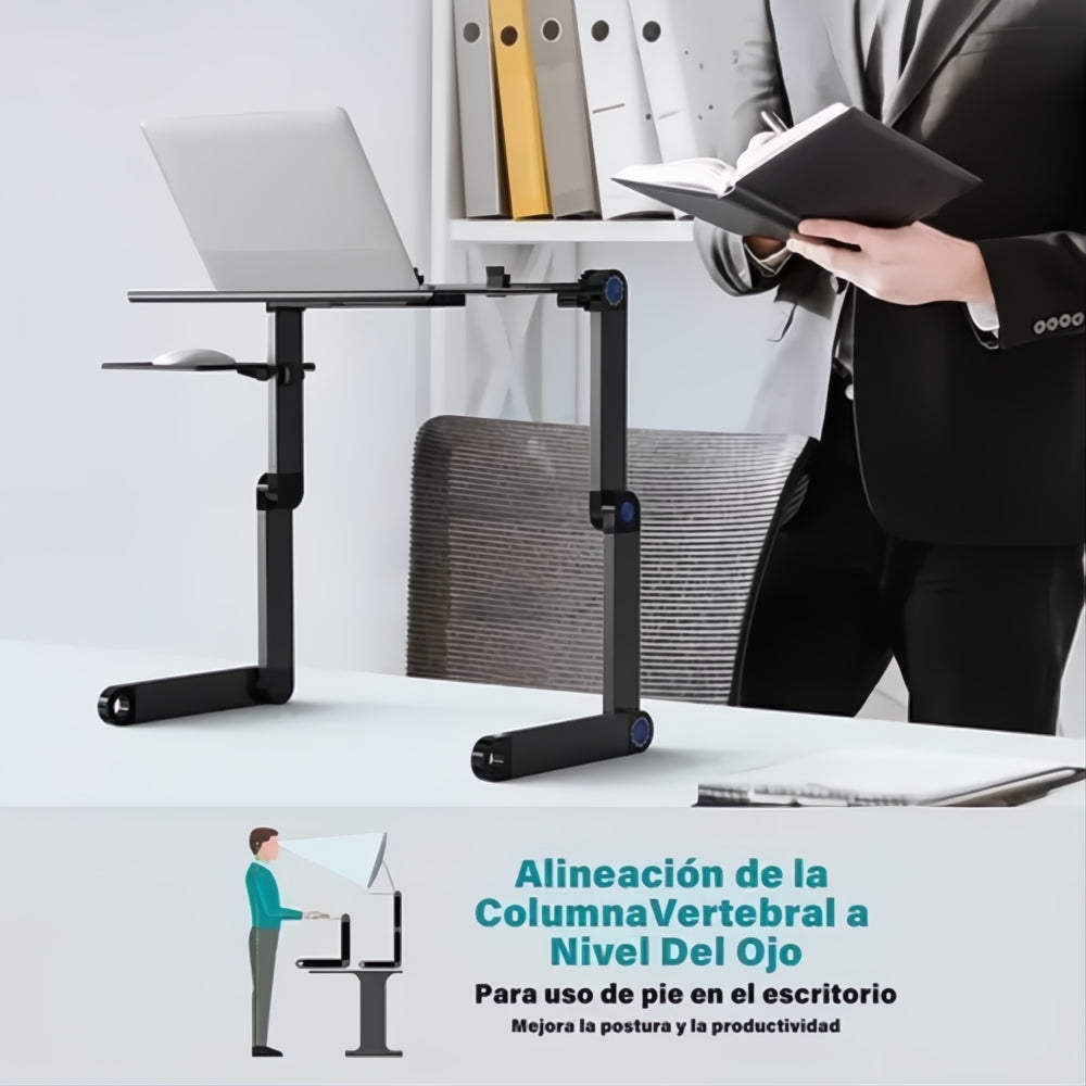 Mesa Portátil Ajustable Laptop 2 Ventiladores + Mouse Gamer