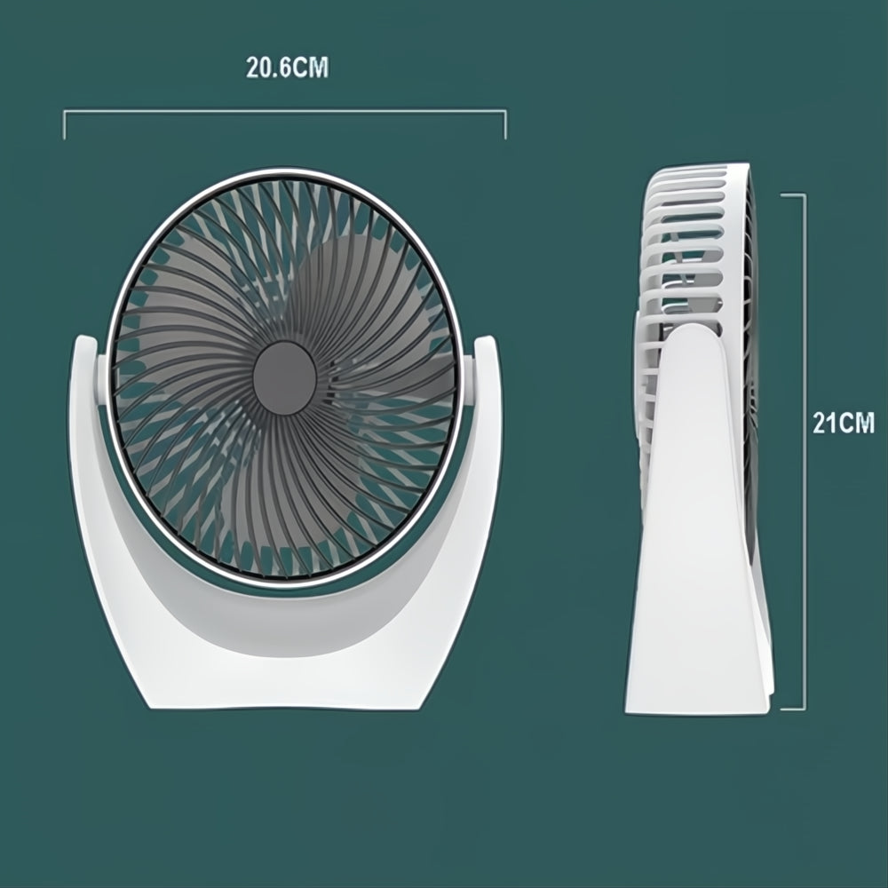 Ventilador Recargable Usb Escritorio Hogar Carro Moderno