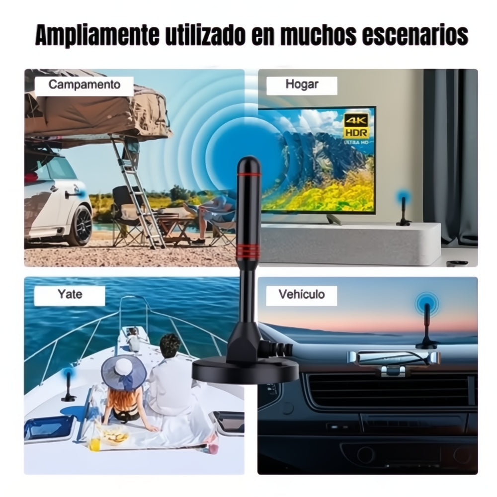 Antena Digital Tv Interior Exterior Hd 1080p 4k Usb 5 Metros