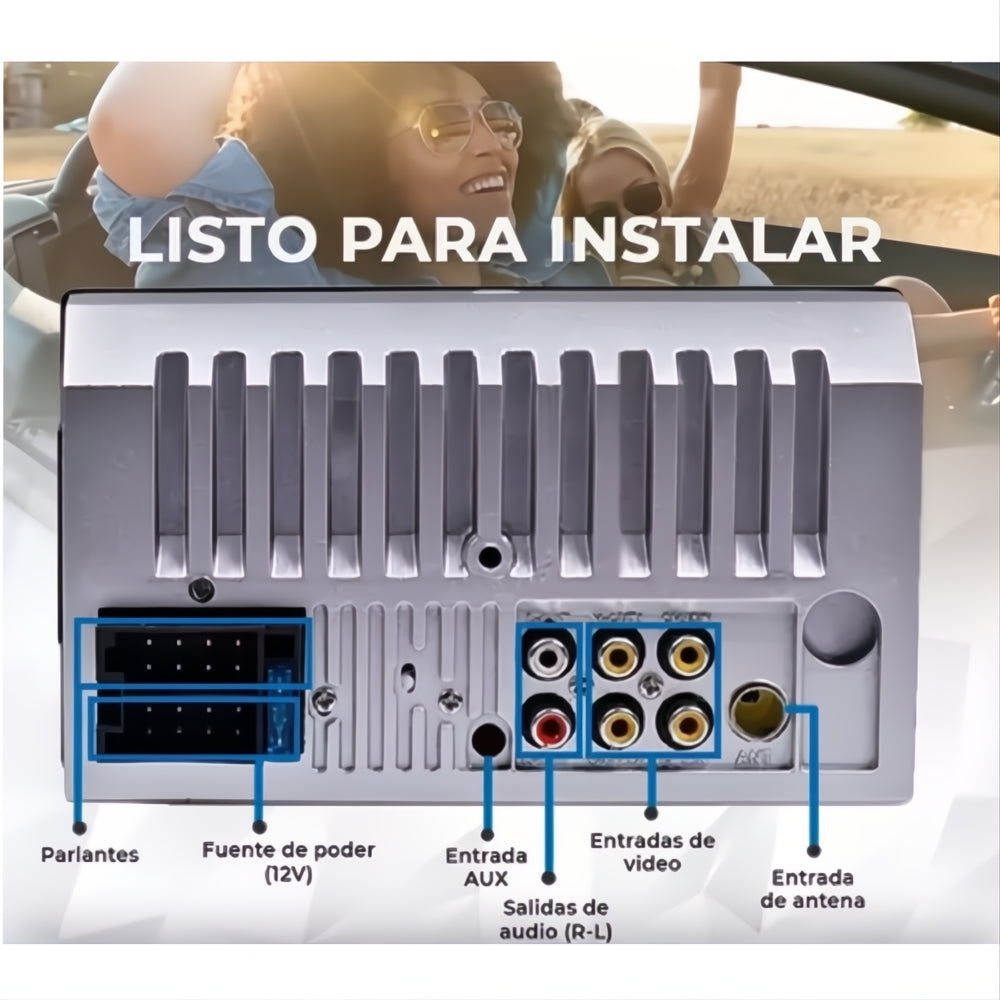 Radio Para Carro Pantalla Táctil 2 Din Bluetooth + Cámara