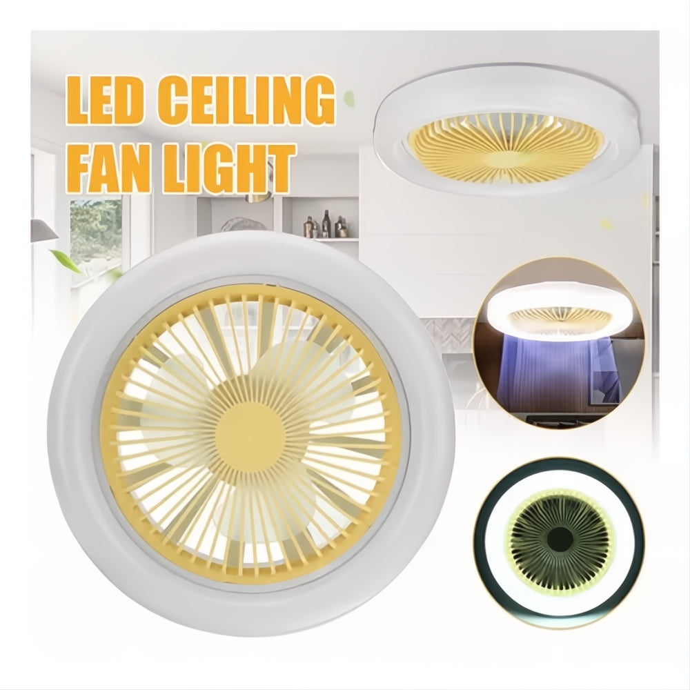 Ventilador De Techo 30w Silencioso Lampara 3 Tonos + Control