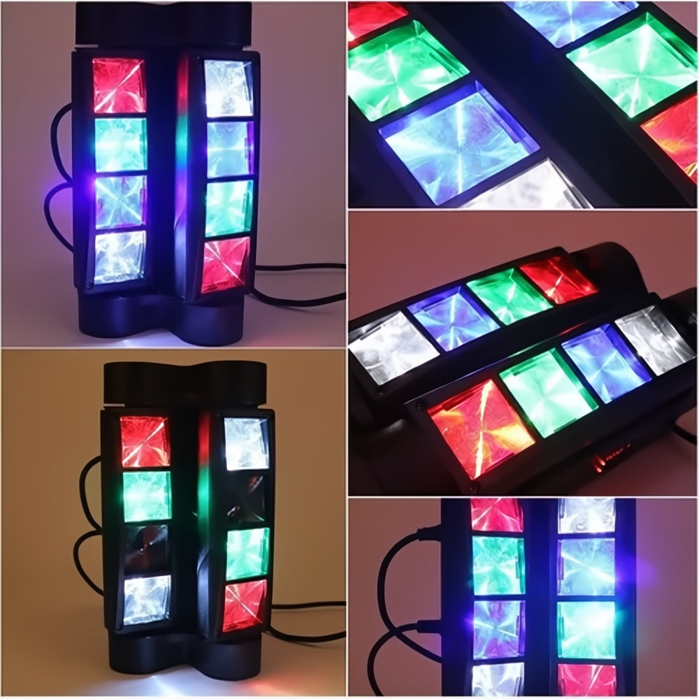 Luces Led Láser Dj Mini Spider Rgbw Efectos Luz 8x3w Dmx512