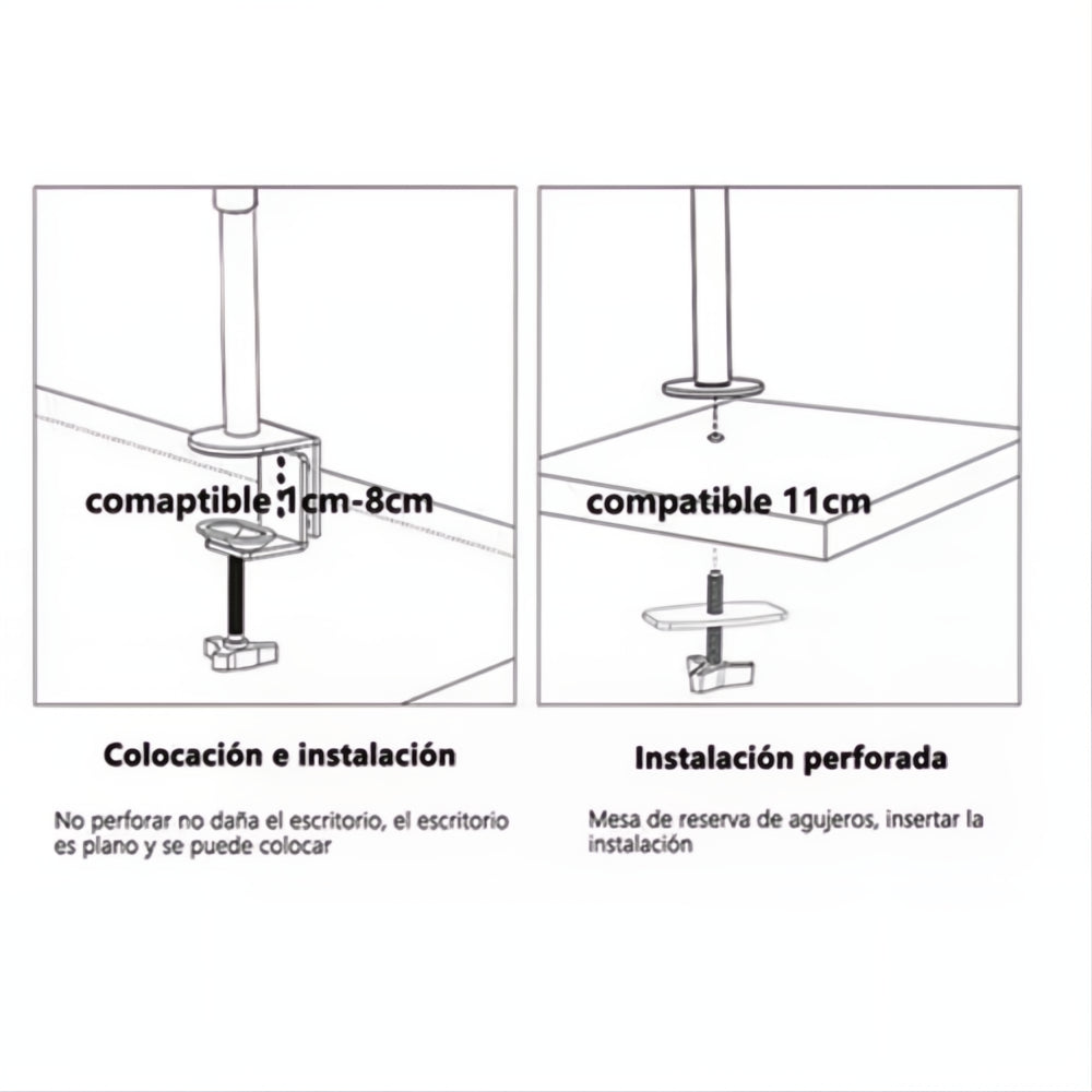 Soporte De Mesa Monitor Tv 17-32 Pulgadas Pantalla Giratoria