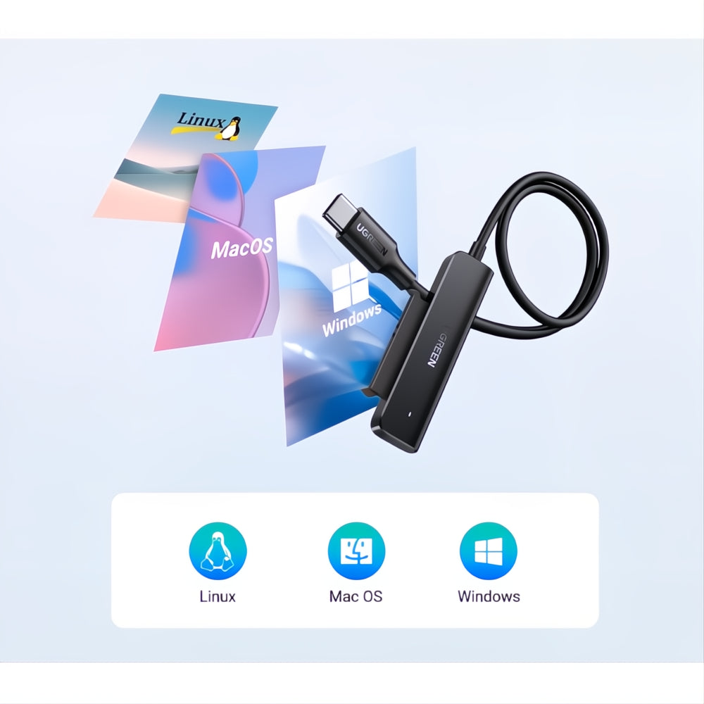 Cable Adaptador Sata A Usb C 3.0 Disco Duro 2.5 Ssd Ugreen