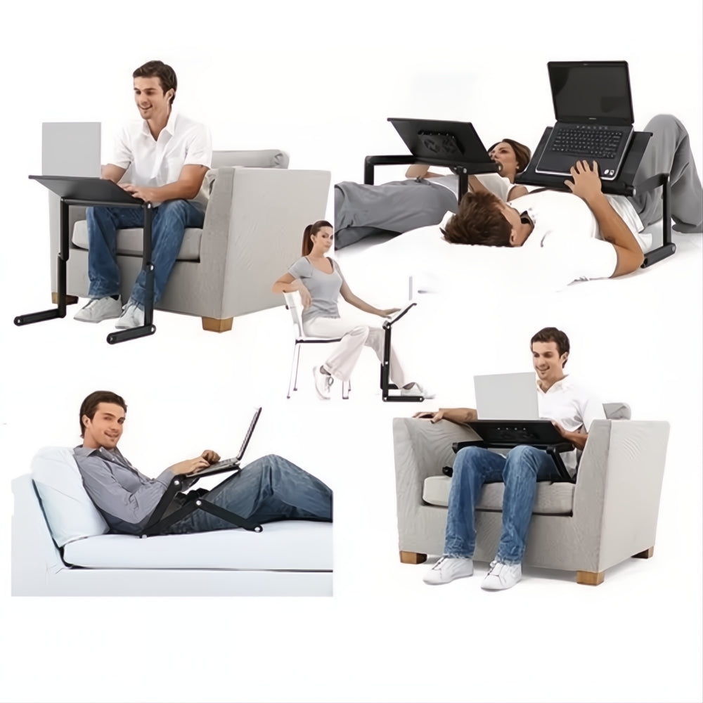 Mesa Portátil Ajustable Laptop 2 Ventiladores + Mouse Gamer