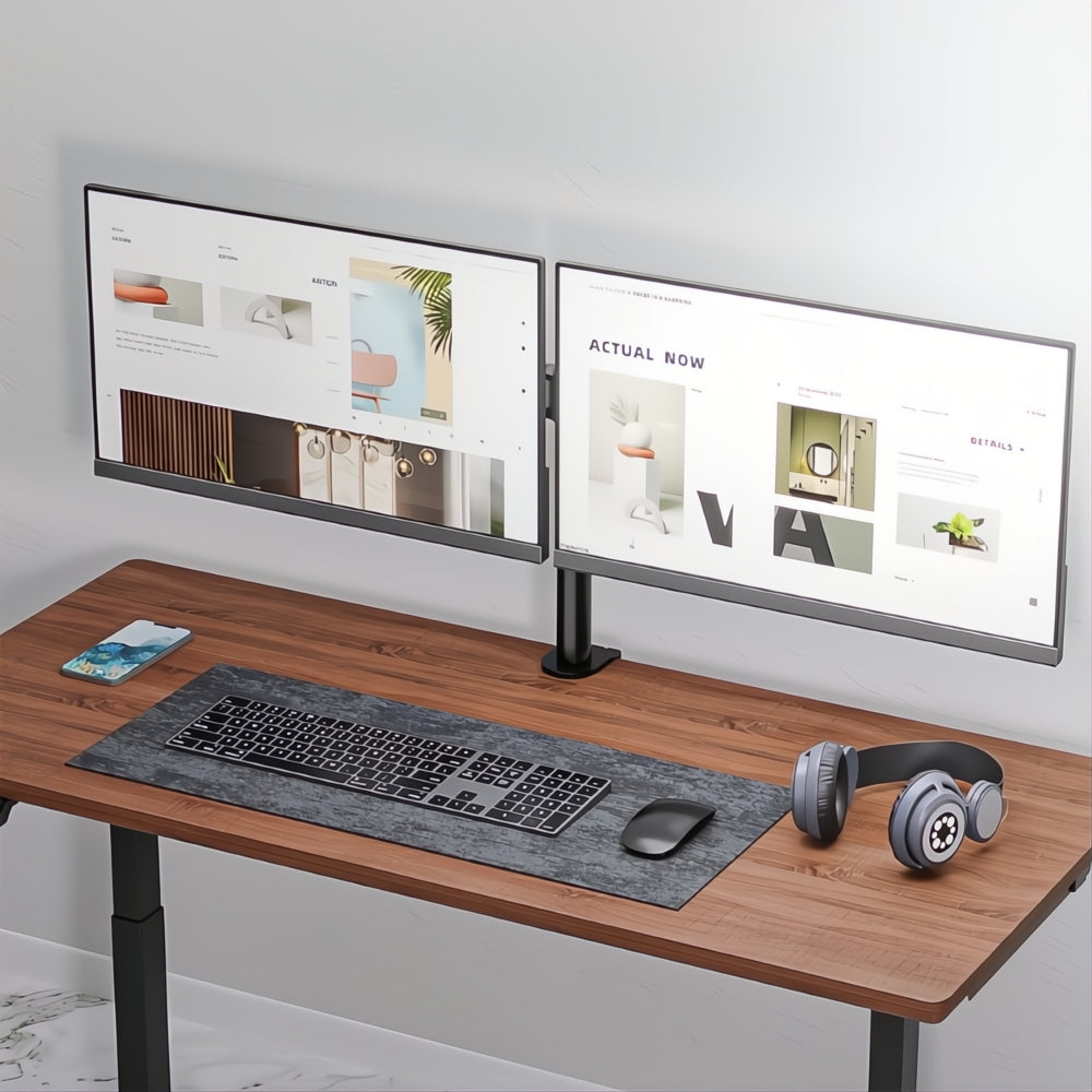 Soporte Brazo Doble Para 2 Monitores 13-32 Base Escritorio