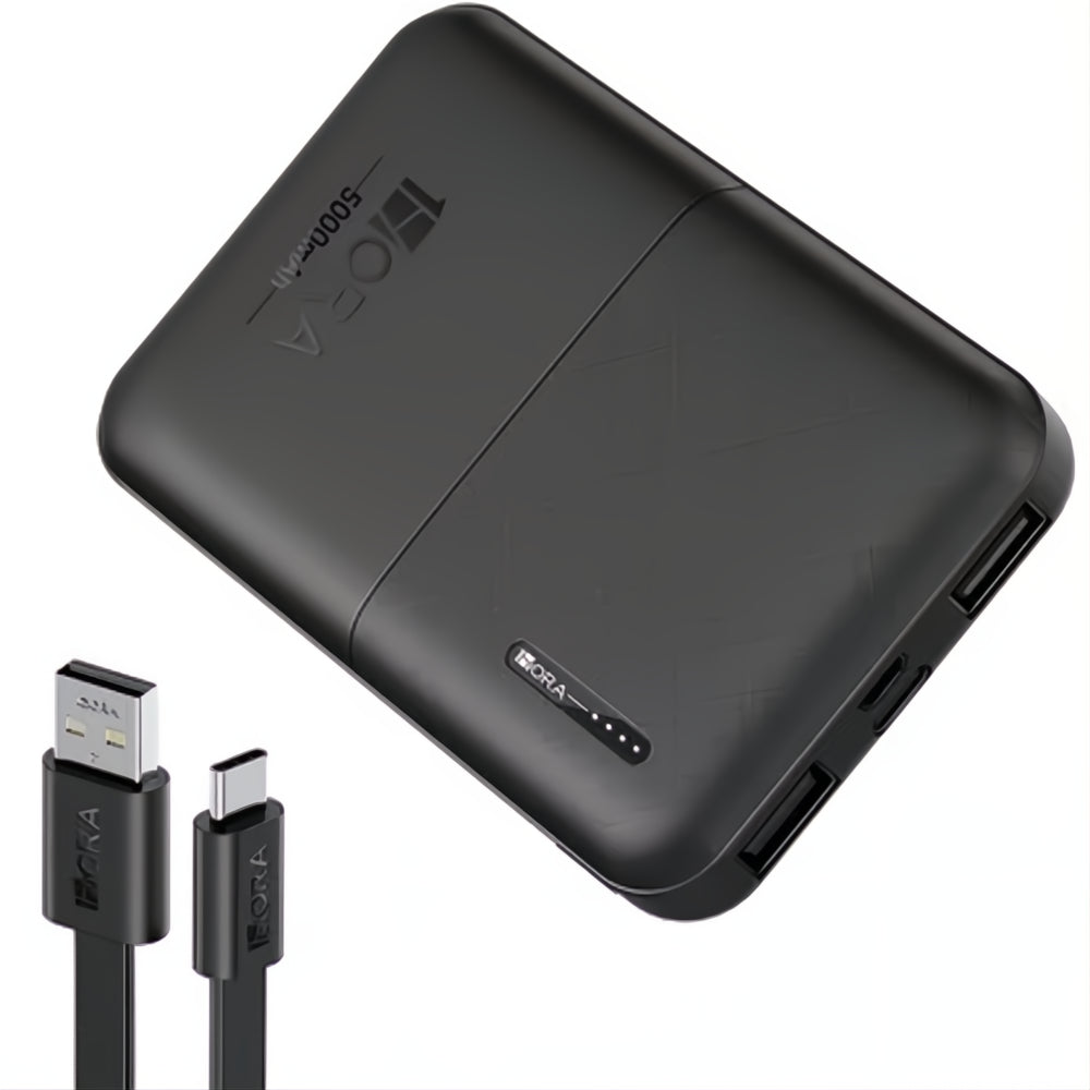 Power Bank Batería Portátil 5000mah 2.1a Universal Color Negro
