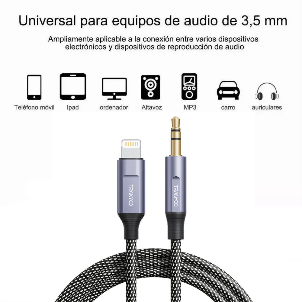 Cable Lightning Audio A Auxiliar para iPhone iPad