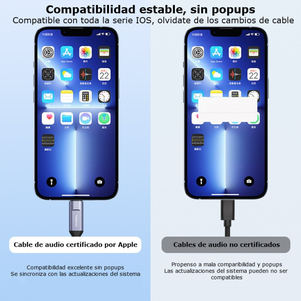 Cable Lightning Audio A Auxiliar para iPhone iPad