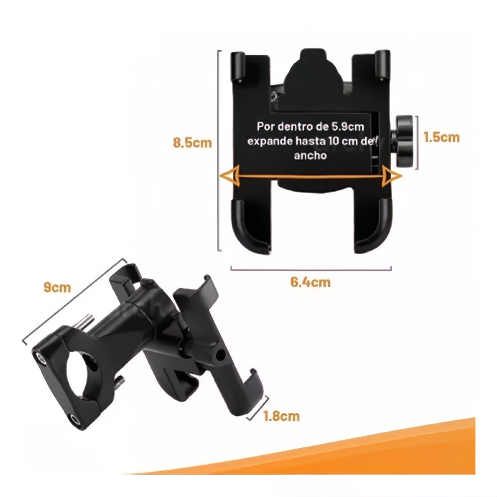 Soporte Base para Celular Bicicleta o Moto Universal 360° Metálico