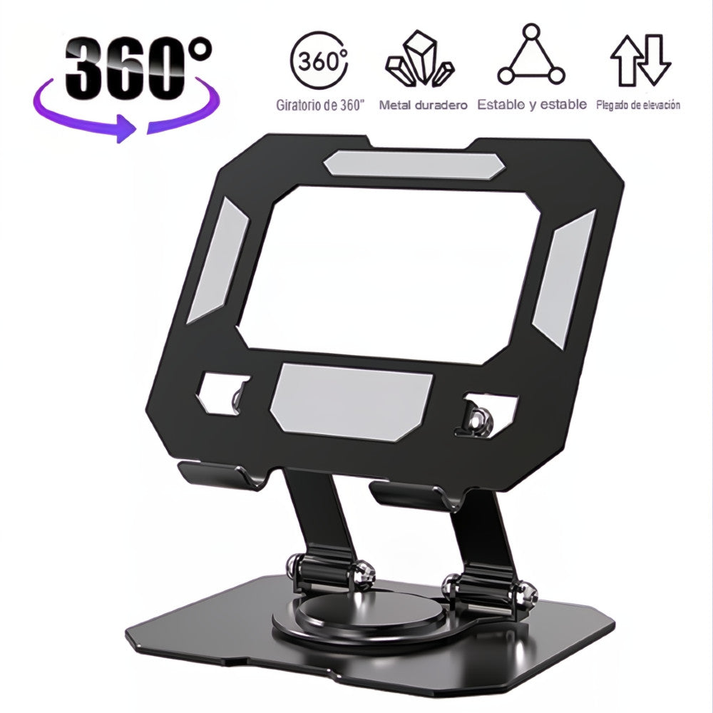 Base Soporte para Tablet Ajustable y Giratorio 360° Metalico Universal