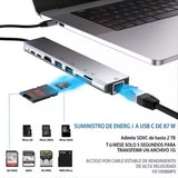 Hub Adaptador Multi Tipo C 8 En 1 Usb C A Hdmi Con Ethernet