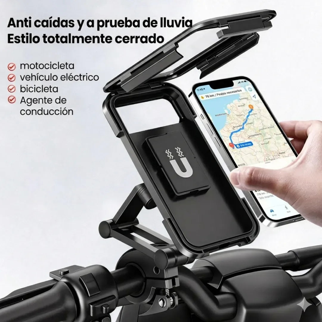 Soporte Base Para Celular Impermeable Espejo Moto Universal