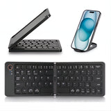 Teclado Inalámbrico Plegable Bluetooth Recargable + Soporte