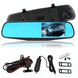 Espejo Retrovisor Dvr Universal 2 Camaras Delantera Reversa