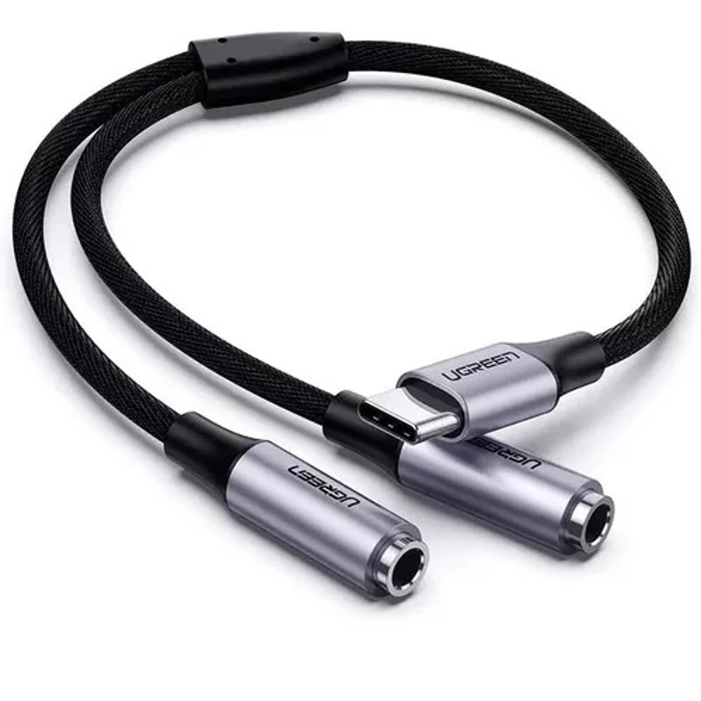 Adaptador Divisor Cable Usb C A Auxiliar 3.5mm Jack Ugreen