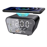 Reloj Digital Carga Inalámbrica 2 En 1 Alarma Temperatura