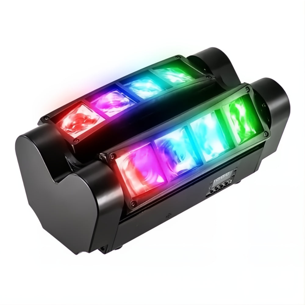 Luces Led Láser Dj Mini Spider Rgbw Efectos Luz 8x3w Dmx512