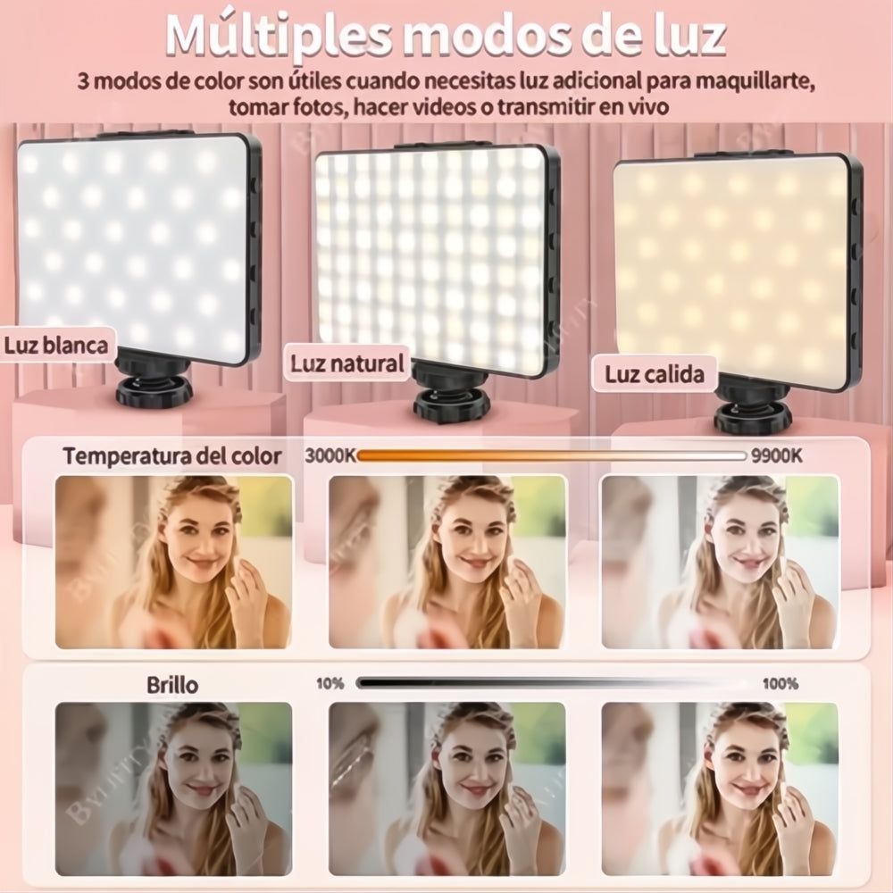 Luz De Vídeo Led Fotografía Video Iluminación Recargable Usb