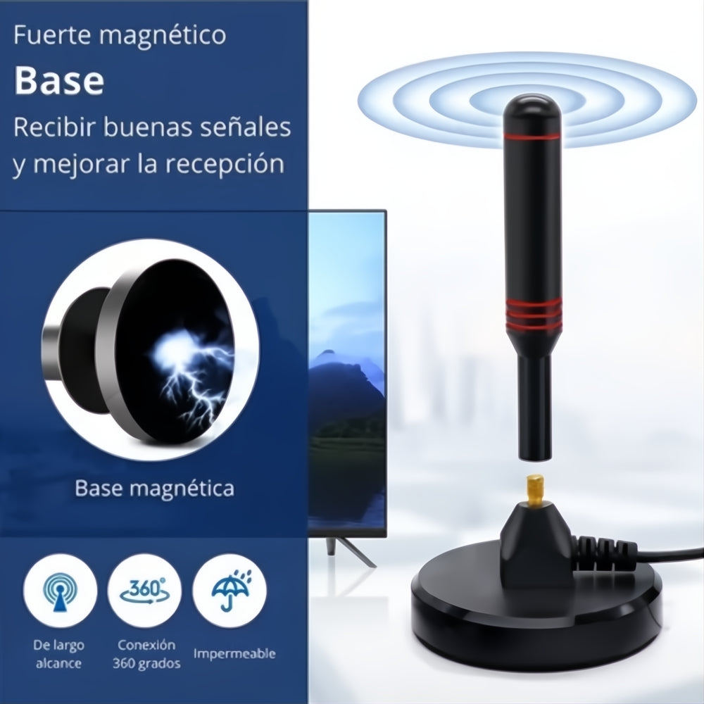 Antena Digital Tv Interior Exterior Hd 1080p 4k Usb 5 Metros