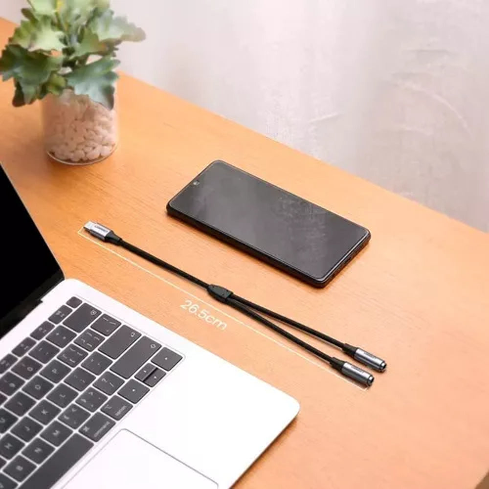 Adaptador Divisor Cable Usb C A Auxiliar 3.5mm Jack Ugreen