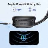 Audífonos Inalámbricos Diadema Bluetooth Luces Led Rgb Con Micrófono