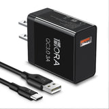 Cargador Carga Rapida QC 3.0 Usb A Tipo C 1Hora