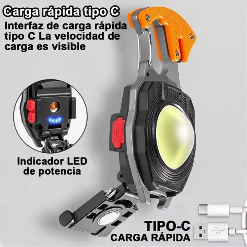 Linterna Led Llavero Portátil Lámpara Táctica Multifunción