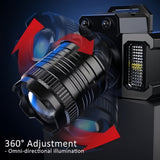 Linterna Led Minera Casco 5 Modos Sensor Recargable Usb