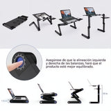 Mesa Portátil Ajustable Laptop 2 Ventiladores + Mouse Gamer