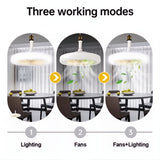 Ventilador De Techo 30w Silencioso Lampara 3 Tonos + Control