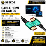 Cable Hdmi 8k Gamer 5 Metros Vídeo 165 240 Hz Ps5 Ps4 Xbox
