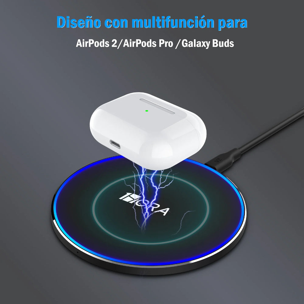 Cargador Inalambrico Base de Carga Rápida para Android y Iphone 15W