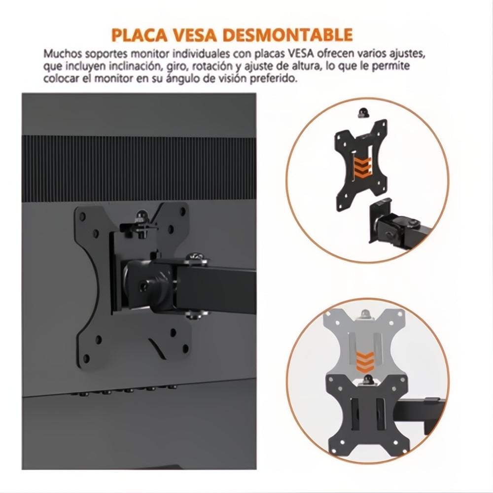 Soporte De Mesa Monitor Tv 17-32 Pulgadas Pantalla Giratoria