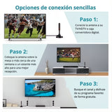 Antena Digital Tv Interior Exterior Hd 1080p 4k Usb 5 Metros