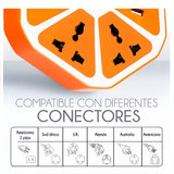 Multi Toma Conector Hexago Multiusos Con 4 Usb 1.8 Metros