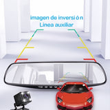 Espejo Retrovisor Dvr Universal 2 Camaras Delantera Reversa