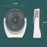 Ventilador Recargable Usb Escritorio Hogar Carro Moderno